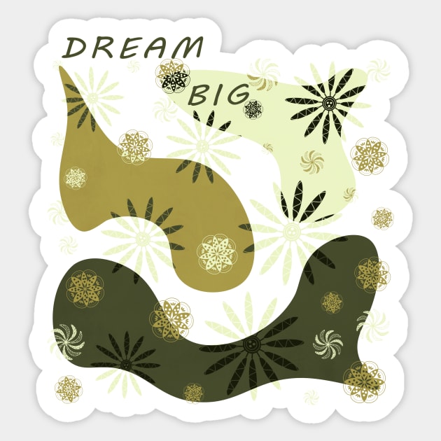 Floral Green Olive 01 Sticker by cesartorresart